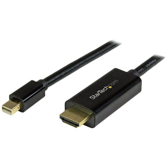 Câble DisplayPort de marque StarTech.com, de couleur noire, permettant de connecter un PC à un écran.