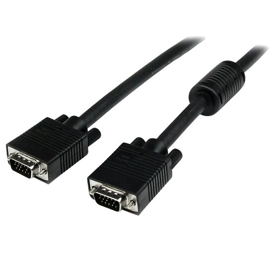 Câble noir avec deux connecteurs VGA mâles.