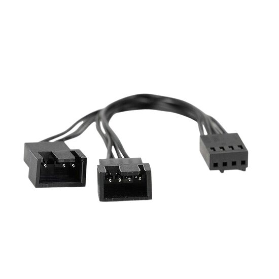 Câble d'alimentation SATA noir avec deux connecteurs femelles pour alimenter des composants de stockage.