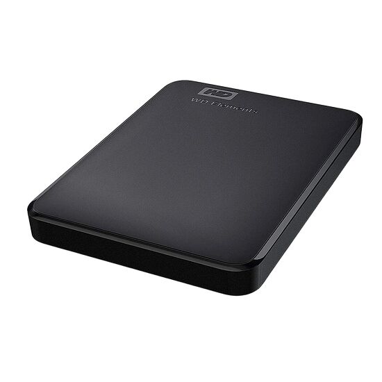 Disque dur externe WD Elements de couleur noire.
