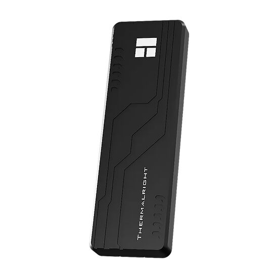 Ventirad Thermalright de couleur noire avec un design texturé et le logo de la marque sur le dessus.