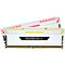 DDR4 Corsair Vengeance RGB, Blanc, 16 Go (2 x 8 Go), 3200 MHz, CAS 16