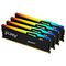 DDR5 Kingston Fury Beast Black RGB - 64 Go (4 x 16 Go) 6000 MHz - CAS 40