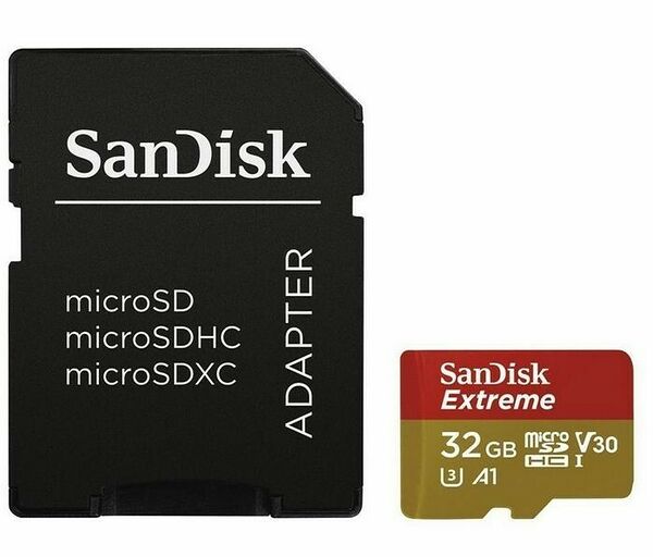 Carte Mémoire Micro SDHC UHS-I Sandisk Extreme, 32 Go, Classe U3 + Adaptateur SD (image:2)
