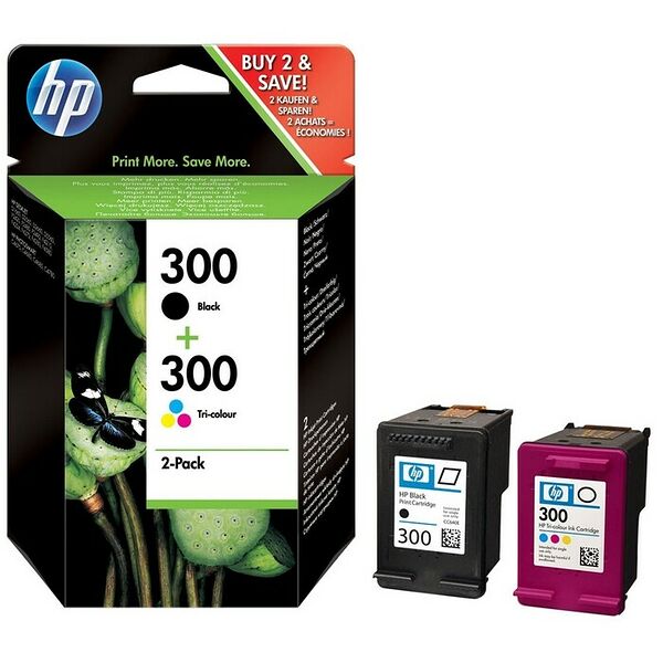 HP 300 Pack de 2 Noir/3 Couleurs (CN637EE) (image:2)