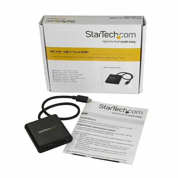 StarTech.com Hub MST USB Type-C vers 3x HDMI - Splitter / répartiteur Multi  Stream Transport USB