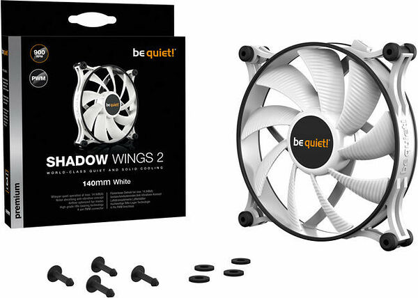 be quiet! Shadow Wings 2 PWM Blanc, 140 mm (image:1)