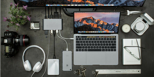 HyperDrive Hub Ultimate USB-C MacBook & PC Gris Sideral (image:2)