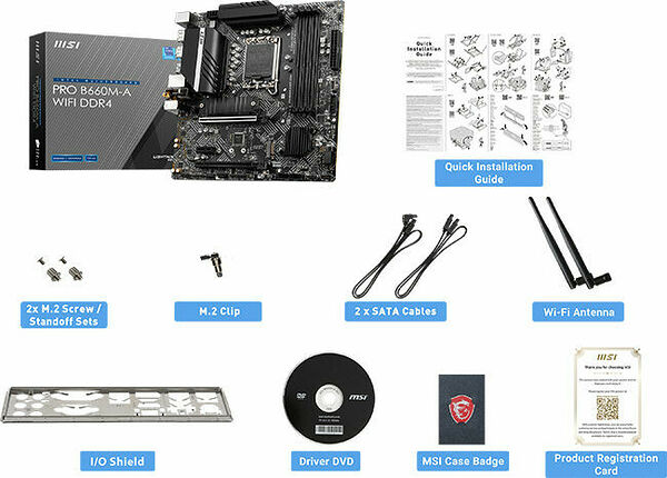 Kit d'Ã©vo Intel Core i5-12400 + MSI PRO B660M-A WIFI DDR4 + 16 Go (image:1)