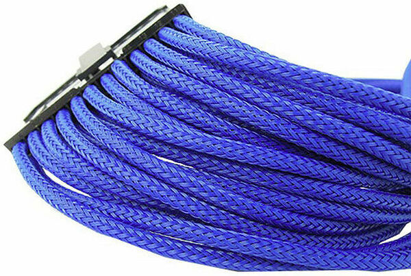 Gelid Câble rallonge tressé ATX 24 broches - 30 cm - Bleu (image:2)