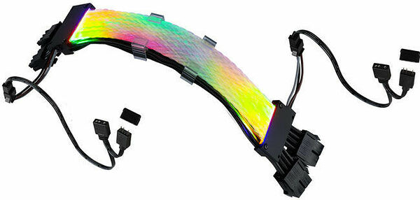 Gelid Astra Câble rallonge tressé PCI-E 6+2 broches - 30 cm - ARGB (image:2)