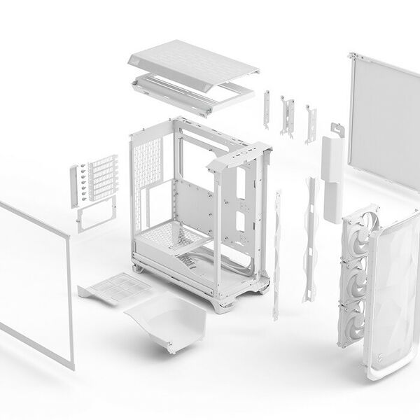 Fractal Design Meshify 3 TG Clear - Blanc (image:2)