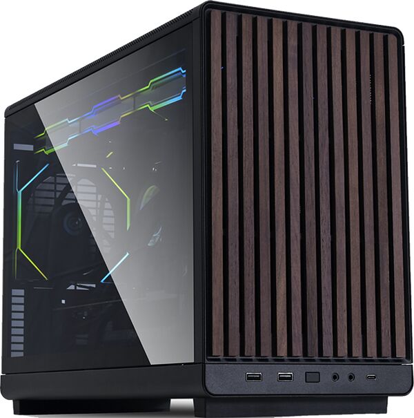 Lian Li A3-mATX Window - Noir / Bois Foncé (image:3)