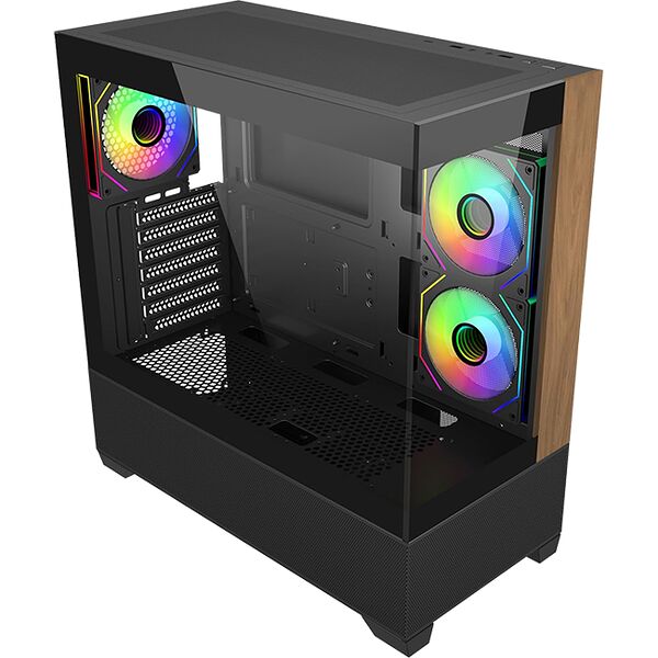 Cooler Master Elite 690 Wood - Noir (image:2)