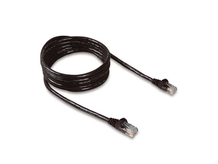 Câble réseau RJ45 CAT5e UTP anti accros, 3m, Noir, Belkin (image:1)