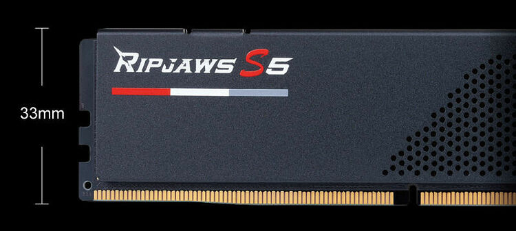 DDR5 G.Skill Ripjaws S5 Noir - 32 Go (2 x 16 Go) 6400 MHz - CAS 32 (image:2)