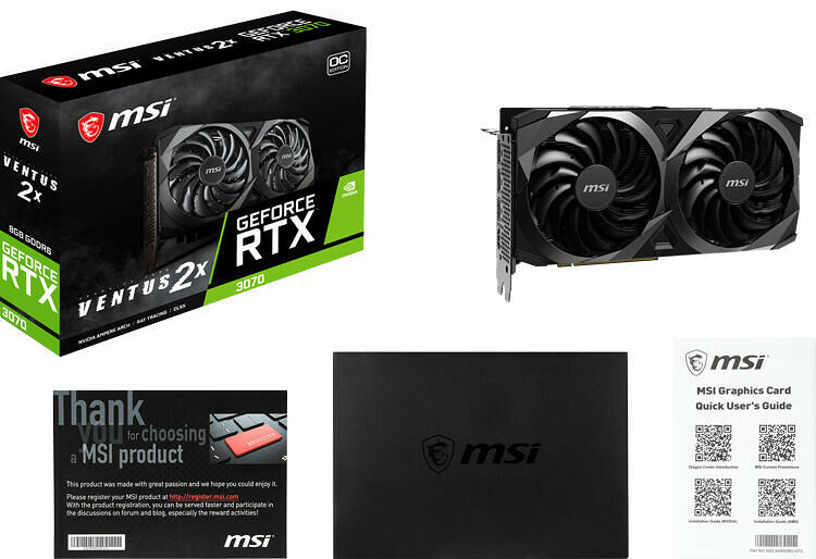 MSI GeForce RTX 3070 VENTUS 2X 8G OC (LHR) (image:1)
