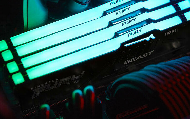 DDR5 Kingston Fury Beast Black RGB - 16 Go (2 x 8 Go) 5600 MHz - CAS 40 (image:2)