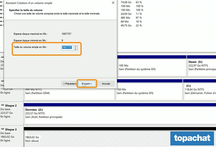 Gestion du disque 5