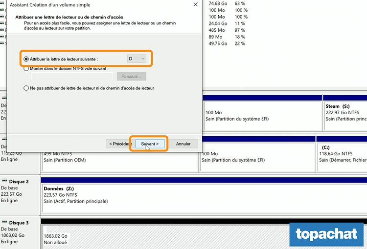 Gestion du disque 6