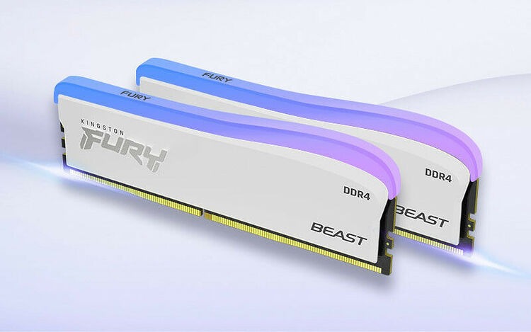 DDR4 Kingston Fury Beast RGB Blanche SE - 32 Go (2 x 16 Go) 3200 MHz - CAS 16 (image:2)