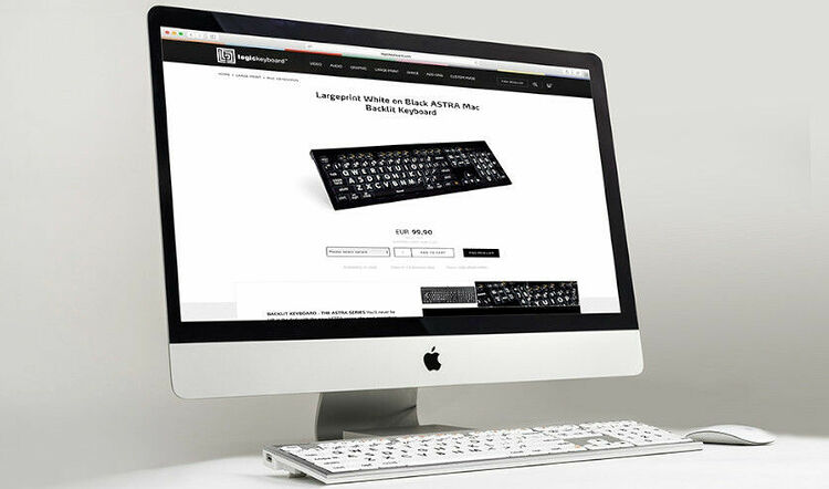 LogicKeyboard LargePrint Mac ALBA - Noir/Blanc (AZERTY) (image:2)