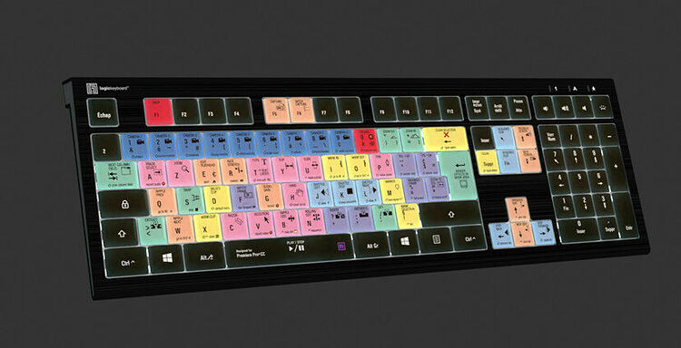 LogicKeyboard Premiere Pro CC - PC ASTRA 2 Backlit Keyboard (AZERTY) (image:2)