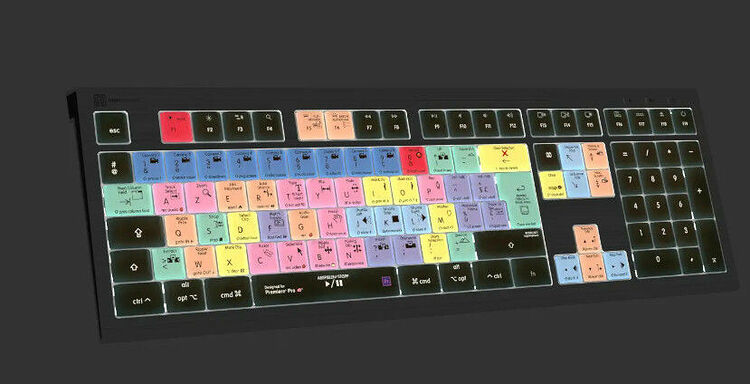 LogicKeyboard Premiere Pro CC - Mac ASTRA 2 Backlit Keyboard (AZERTY) (image:2)