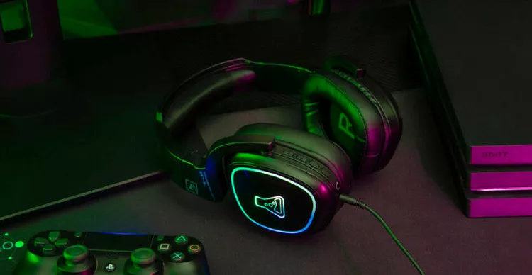 Casque Gaming Sans Fil G-LAB Korp Promethium - Faible Latence, RGB, Micro Détachable - Compatible PS4/PS5/PC