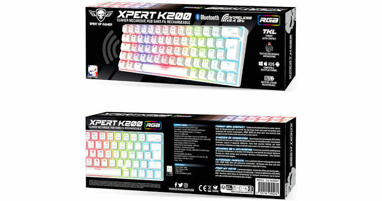Spirit Of Gamer Xpert-K200 (Blanc) (AZERTY) (image:3)