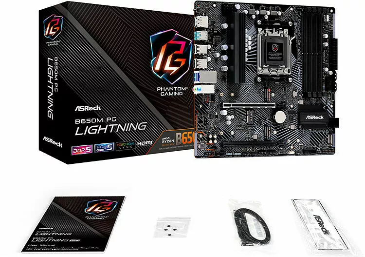 ASRock B650M PG LIGHTNING マザーボード ASRock B650M PG Lightning - Carte mère - LDLC