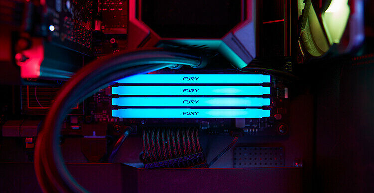 DDR4 Kingston Fury Beast RGB - 16 Go (8 x 2 Go) 3200 MHz - CAS 16 (image:3)