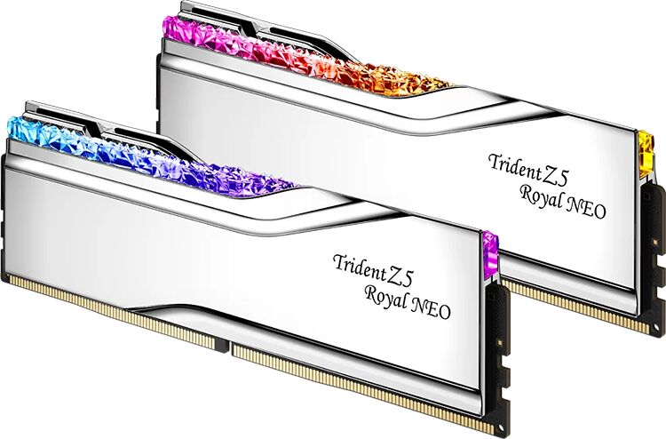 DDR5 G.Skill Trident Z5 Royal Neo Argent - 32 Go (2 x 16 Go) 6000 MHz - CAS 28 (image:2)