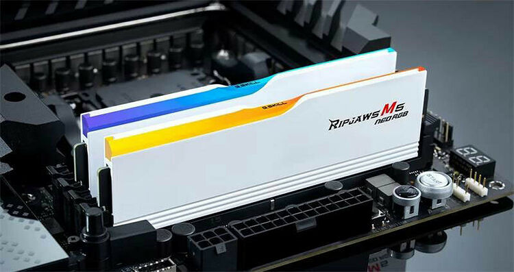 DDR5 G.Skill RipJaws M5 Neo Blanc RGB - 64 Go (2 x 32 Go) 6000 MHz - CAS 30 (image:2)