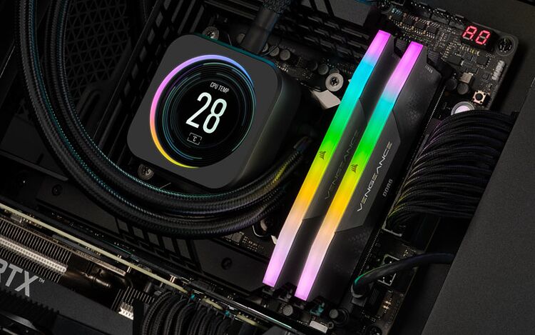 DDR5 Corsair Vengeance RGB Gris - 16 Go 5200 MHz - CAS 40 (image:2)