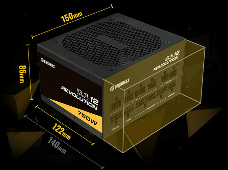 Enermax Revolution D.F.12 ATX 3.1 Noir - 750W (image:2)