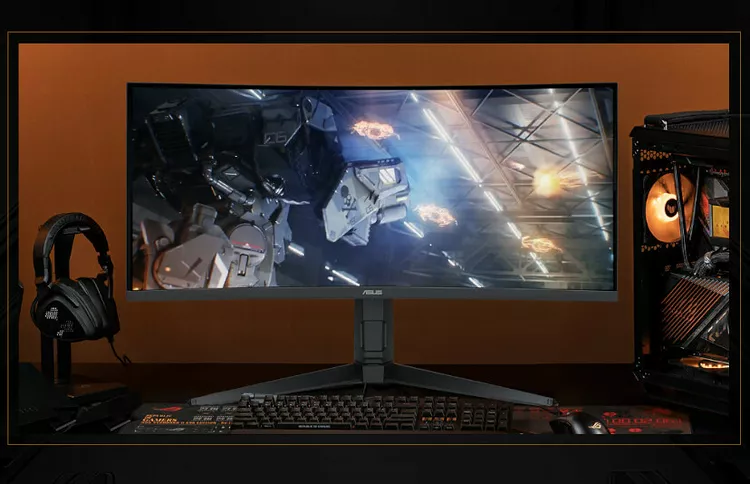 Moniteur Gaming ASUS TUF VG34WQML5A - 34" Ultra-Large Courbé, WQHD 250Hz, FreeSync Premium - Pour Jeu Compétitif