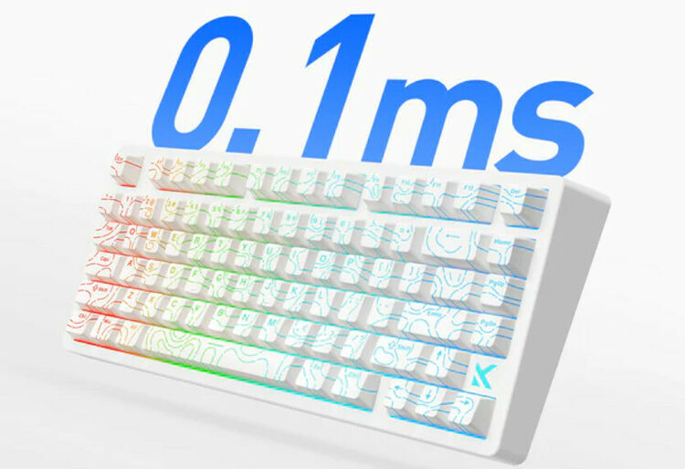 MCHOSE Jet 75 Kailh Magnetic God Switch - Qwerty US (Blanc) (image:2)