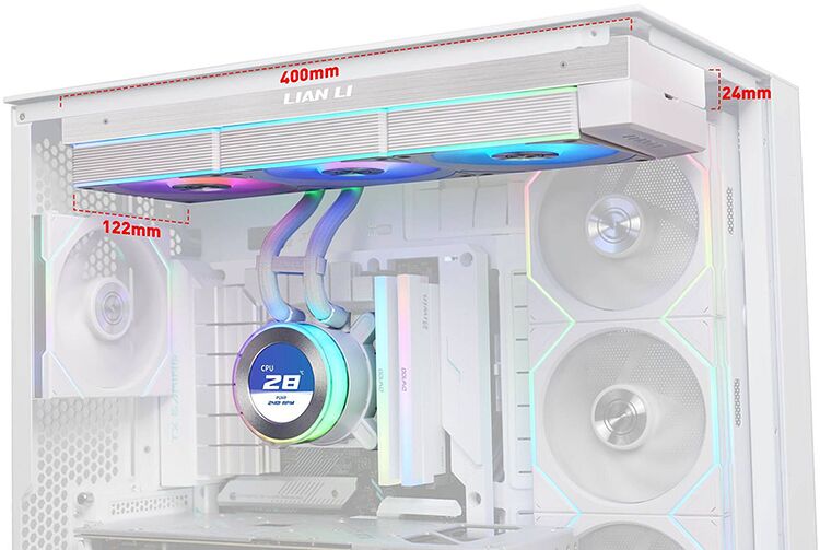 Lian Li Hydroshift II LCD-C 360R Blanc - 360 mm (image:2)