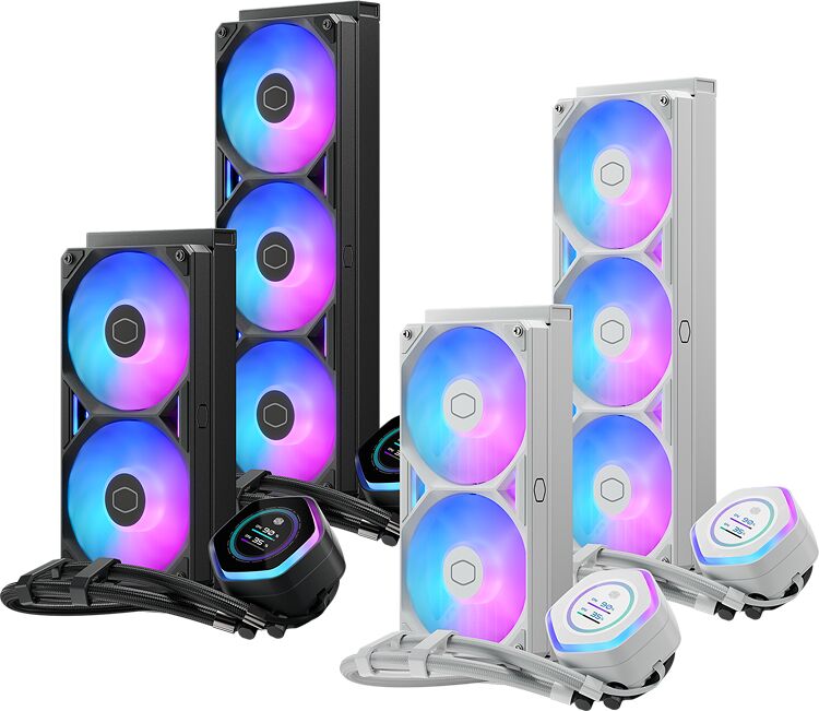 Cooler Master MasterLiquid 360 Atmos II LCD ARGB - Blanc (image:2)