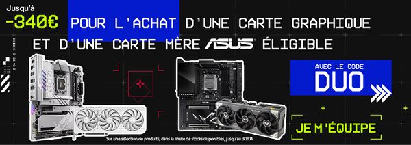 -130€ bundle GPU-CM Asus avec le code DUOASUS