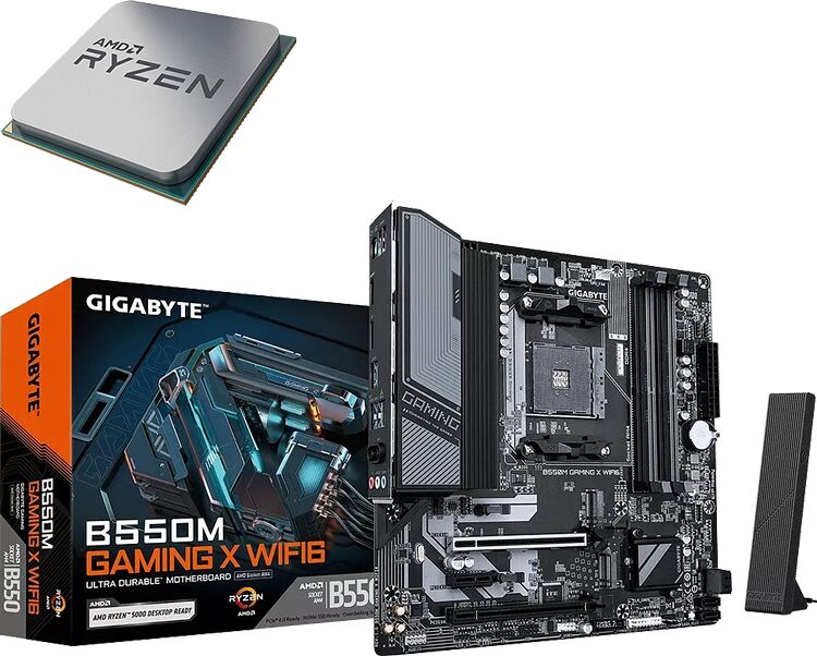 Duo AMD Ryzen 7 5700X (Tray) + B550M GAMING X WIFI6 (image:1)