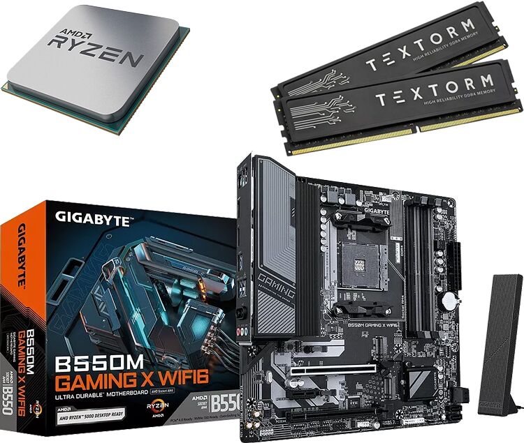 Kit Ã©vo AMD Ryzen 7 5700X (Tray) + B550M GAMING X WIFI6 + 32 Go (image:1)