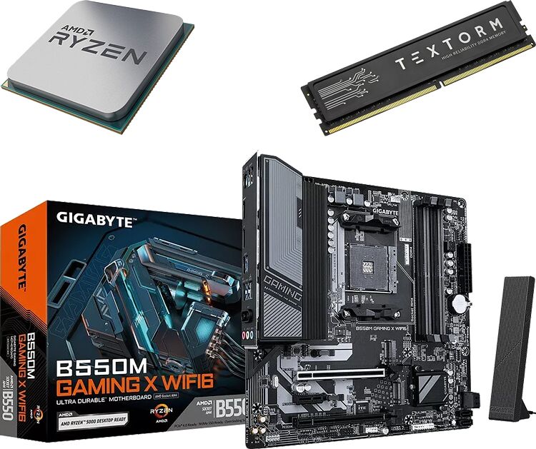 Kit Ã©vo AMD Ryzen 7 5700X (Tray) + B550M GAMING X WIFI6 + 16 Go (image:1)
