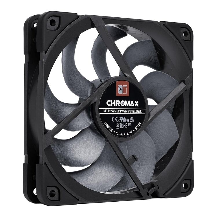 Noctua NF-A12x25 G2 PWM chromax.black - 120 mm (image:2)