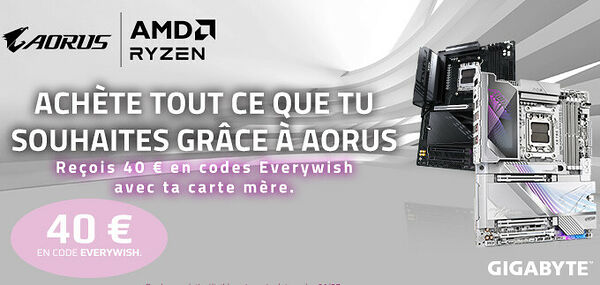 40€ de carte cadeau Everywish offert par AORUS !