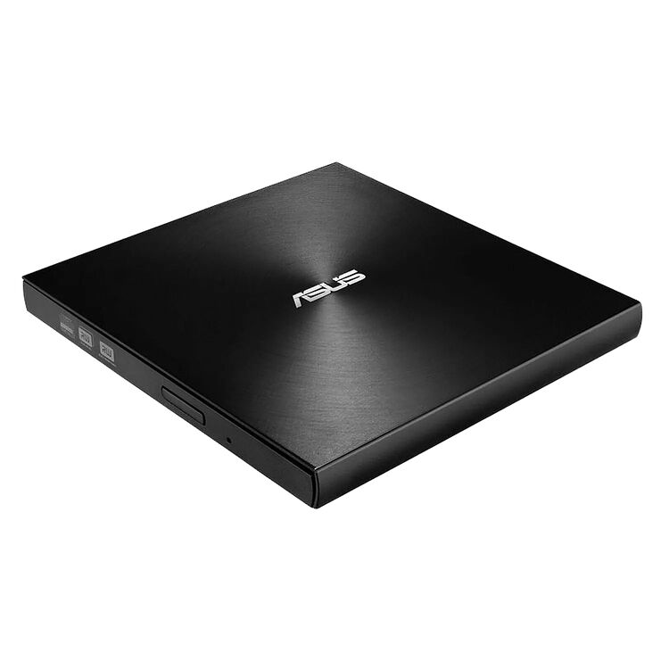 Mini PC Asus noir de forme compacte et rectangulaire.