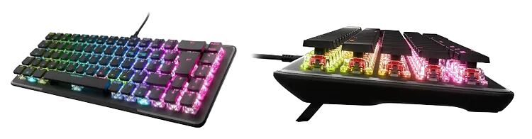 Clavier gamer rétroéclairé avec touches colorées et câble USB.