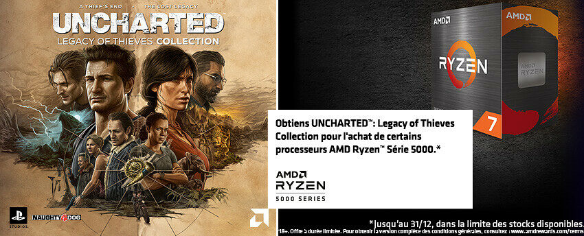 UNCHARTED: Legacy of Thieves Collection offert avec AMD