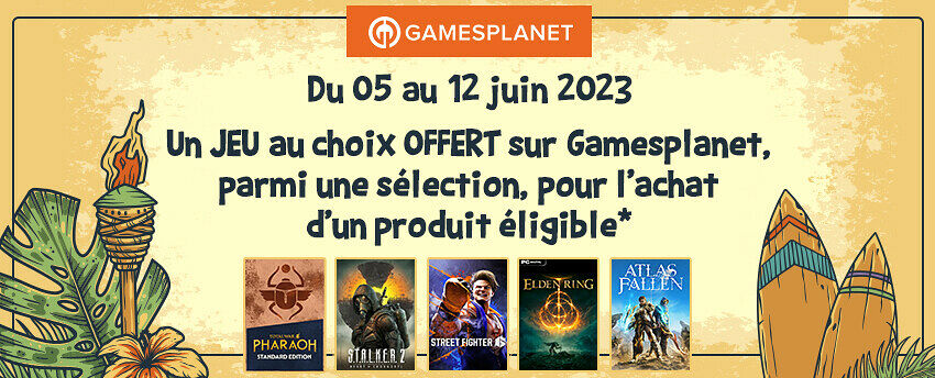 1 jeu au choix offert sur Gamesplanet